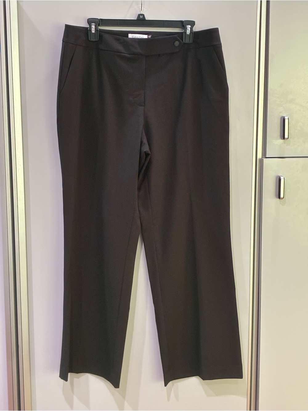 Calvin Klein Black Straight-Leg Dress Trousers
